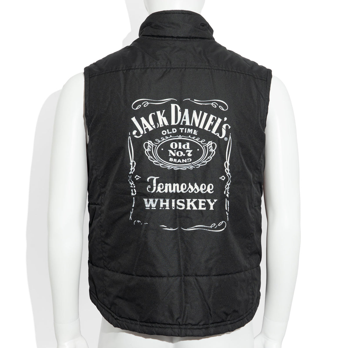 Gilet en tissu mélangé avec logo Jack Daniels en forme de poitrine sur un verre de whisky rond – Vue 3