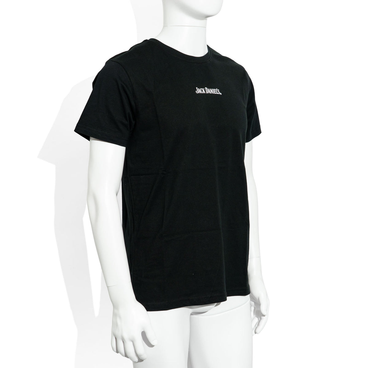 T-shirt unisexe en coton « Please » avec motif de verre à whisky Jack Daniels à col rond – Vue 2