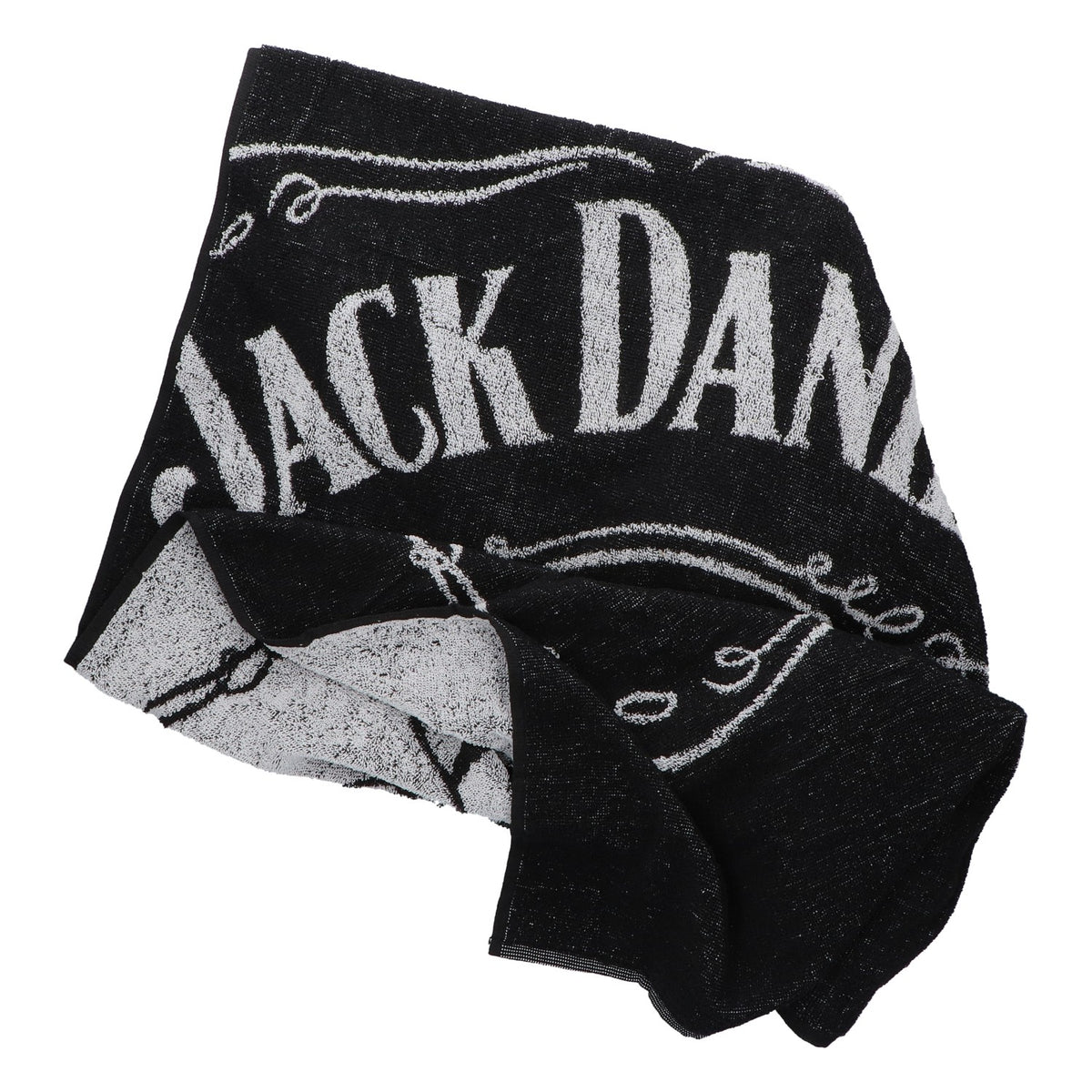 Serviette Jack Daniels Whiskey noire 143 x 70 cm, neuve, tissu mélangé – Vue 2