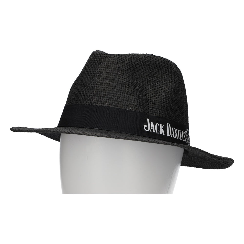 Chapeau de paille Jack Daniels Whiskey, noir, taille 58, neuf, en paille