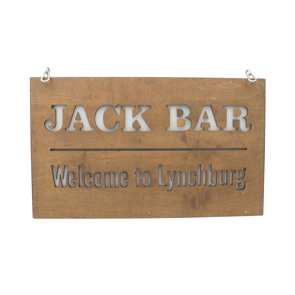 Enseigne lumineuse Jack Daniels Whiskey 50 x 30 cm Lynchburg Bar LED bois