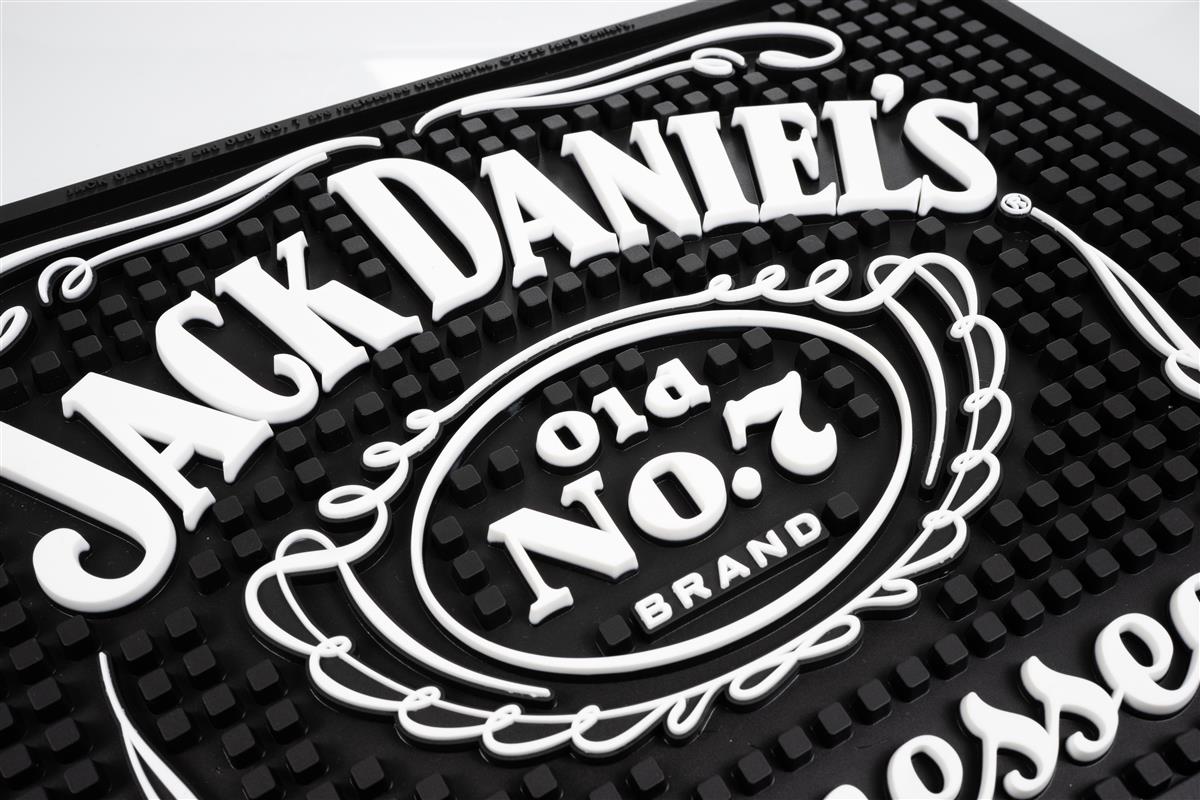 Jack Daniels Whisky Tapis de bar Tapis égouttoir Accessoires de bar noir 4 coins – Vue 3