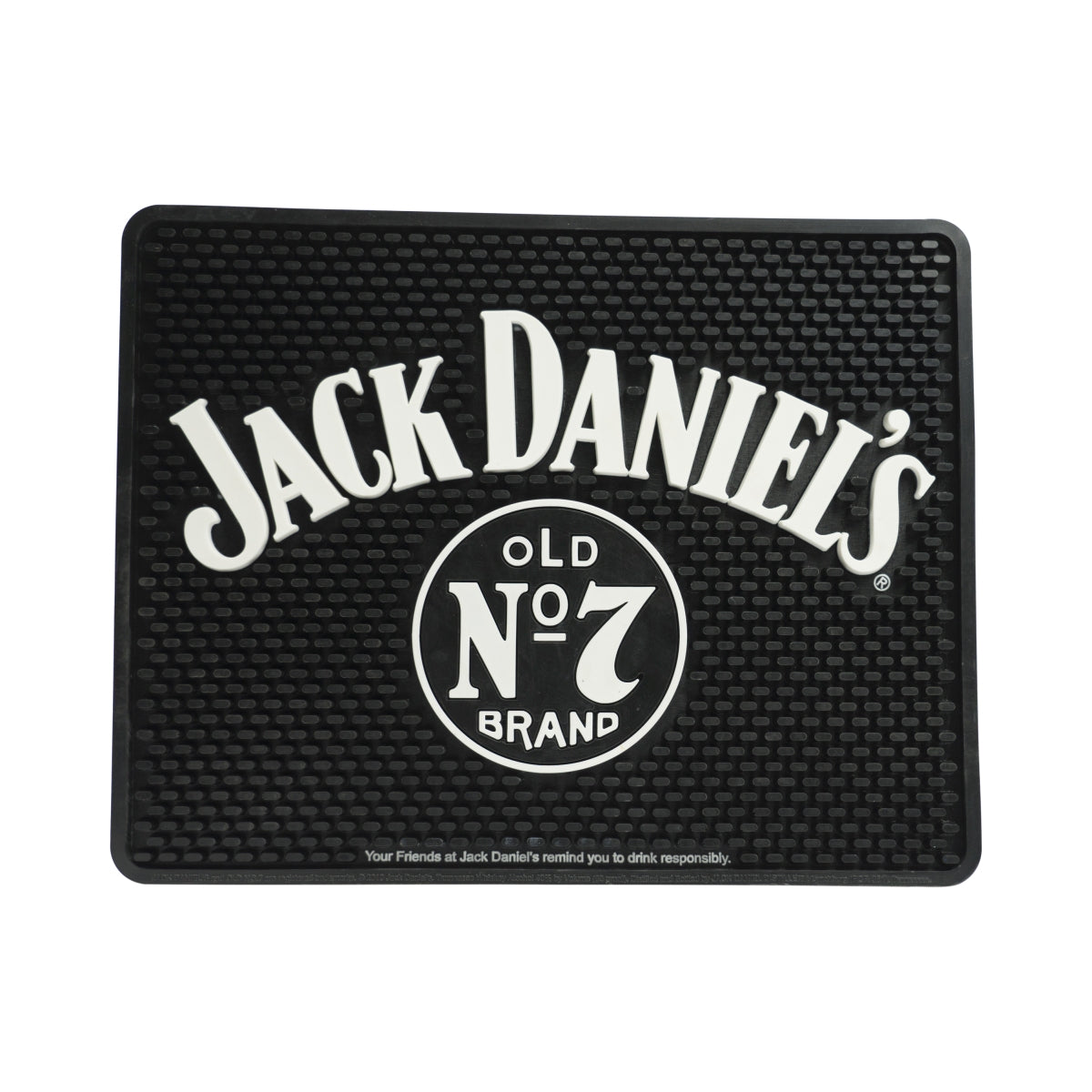 Jack Daniels Whisky Tapis de bar Tapis égouttoir Accessoires de bar Carré N° 7 35x28