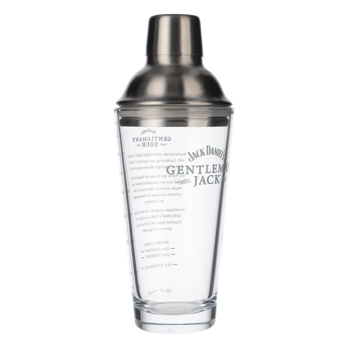 Jack Daniels Whisky Shaker en acier inoxydable / verre Shaker Accessoires de bar 0,4 l – Vue 2