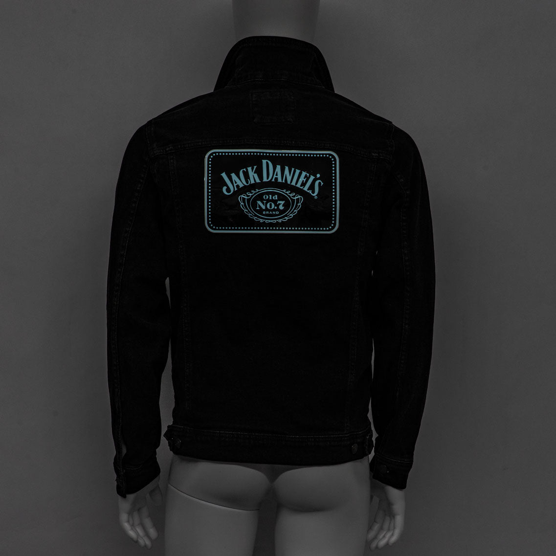 Veste en jean longue Jack Daniels Whisky Men LED Veste de festival n° 7 taille M – Vue 7