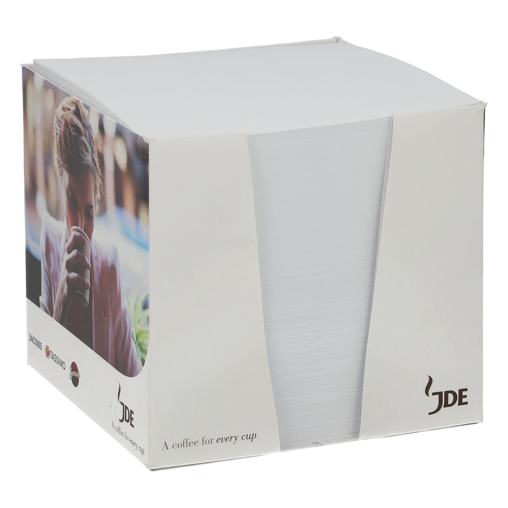Bloc-notes Jacobs Kaffee pour le bureau, 300 feuilles, 9 x 9 x 8 cm, vierges