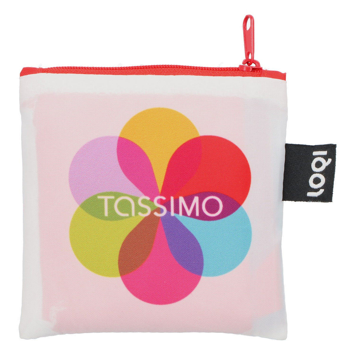 Sac de courses pliable Jacobs LOQI TASSIMO, rouge, en polyester – Vue 4