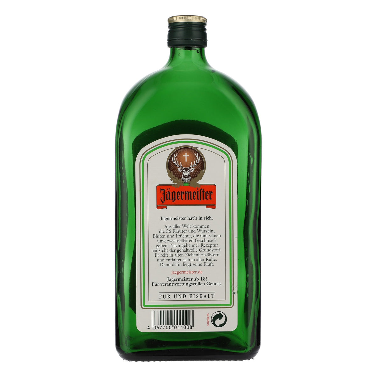 Liqueur Jägermeister Bouteille décorative en verre véritable 1 l Bouteille décorative Bouteille décorative Vitrine – Vue 5