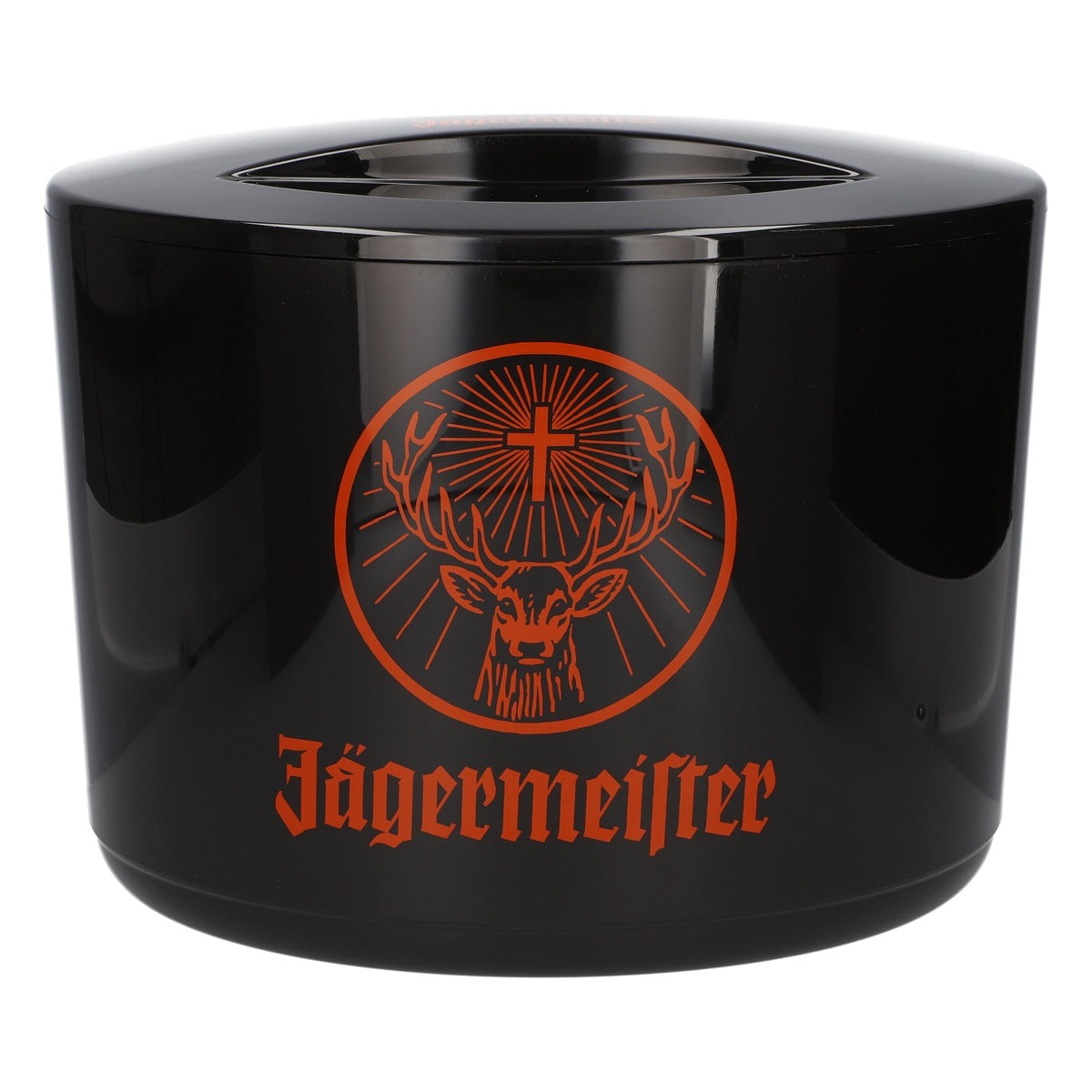 Seau à glace pour liqueur Jägermeister, 10 l, logo orange, neuf, en plastique noir