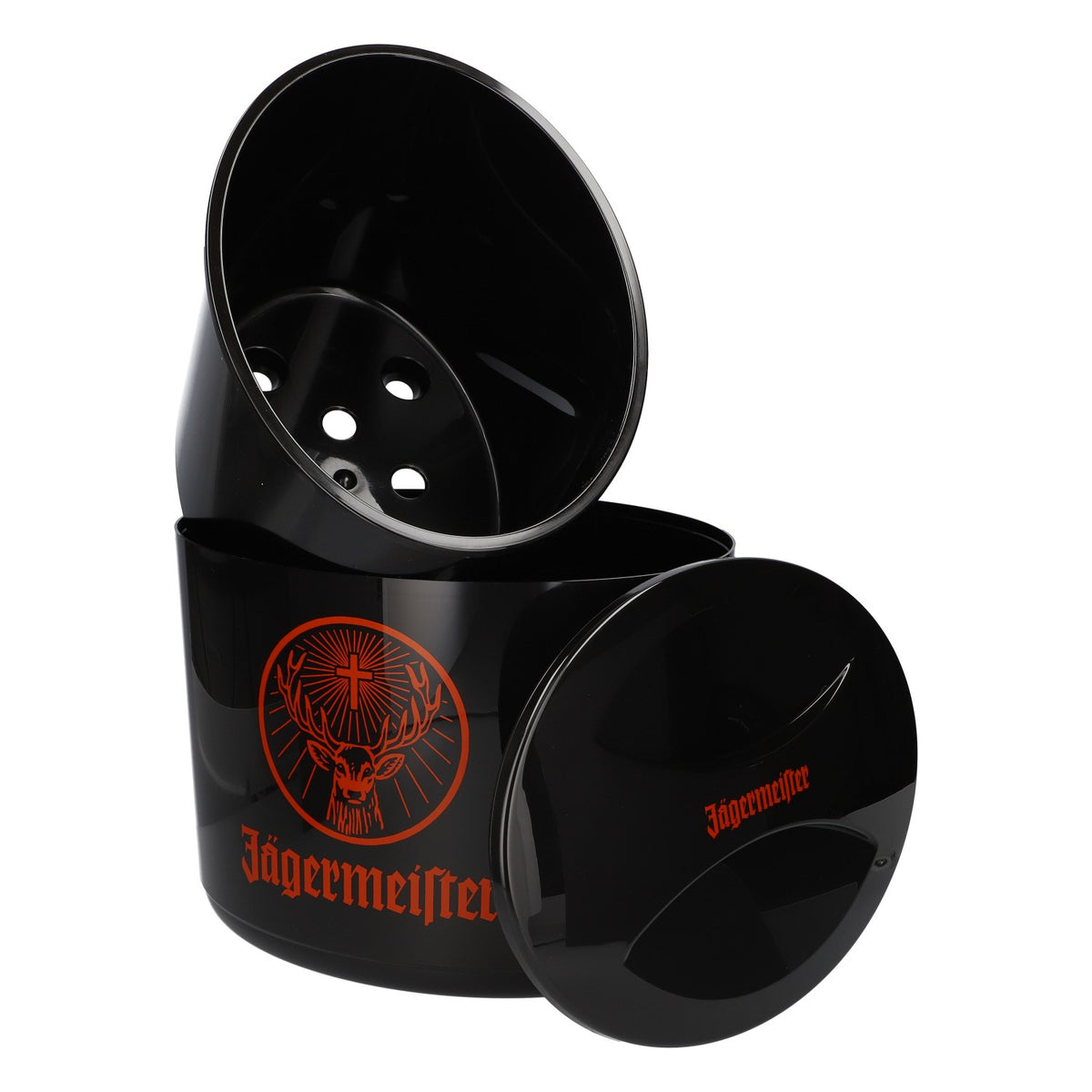 Seau à glace pour liqueur Jägermeister, 10 l, logo orange, neuf, en plastique noir – Vue 5