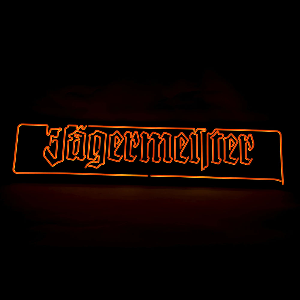 Enseigne lumineuse Jägermeister Liqueur Lettrage néon LED orange