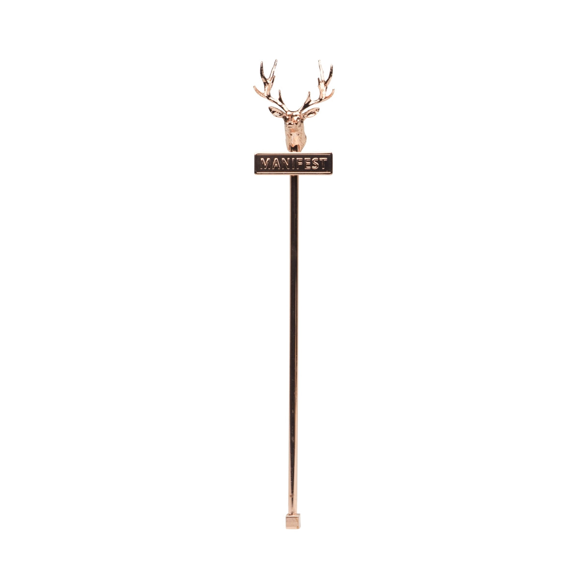 Jägermeister Stirrer Tête de cerf en cuivre Manifeste Cocktail Longdrink Agitateur – Vue 3