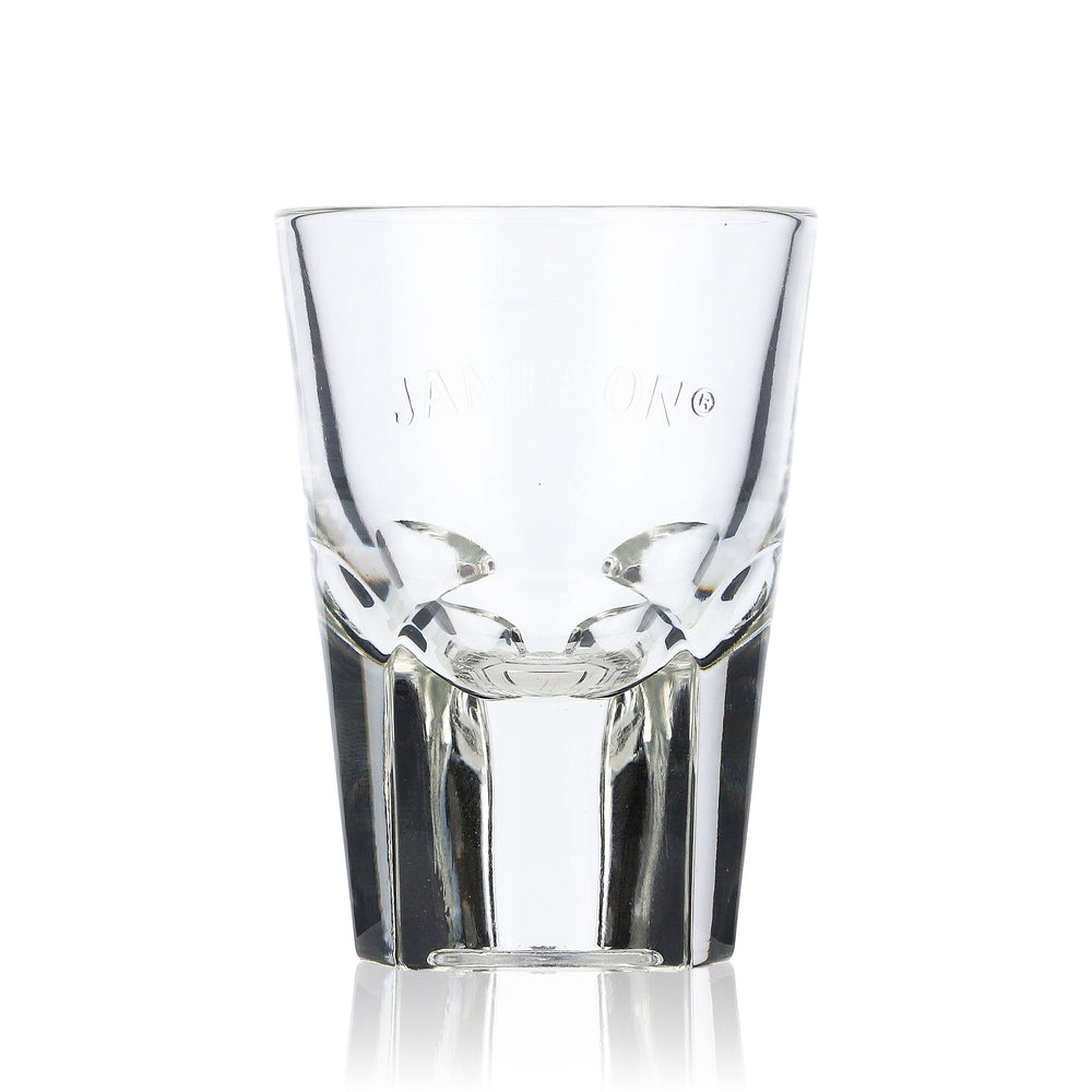Verre à whisky Jameson Verre à shot Stamper Court 2 cl/4 cl Relief Fond triangulaire