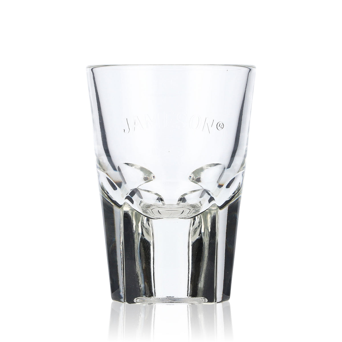 Verre à whisky Jameson Verre à shot Stamper Court 2 cl/4 cl Relief Fond triangulaire