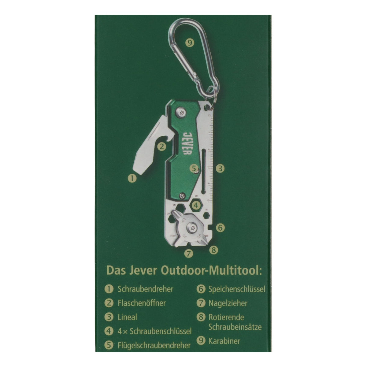 Multitool Jever Bier Outdoor 9 outils pour vélo porte-clés – Vue 3