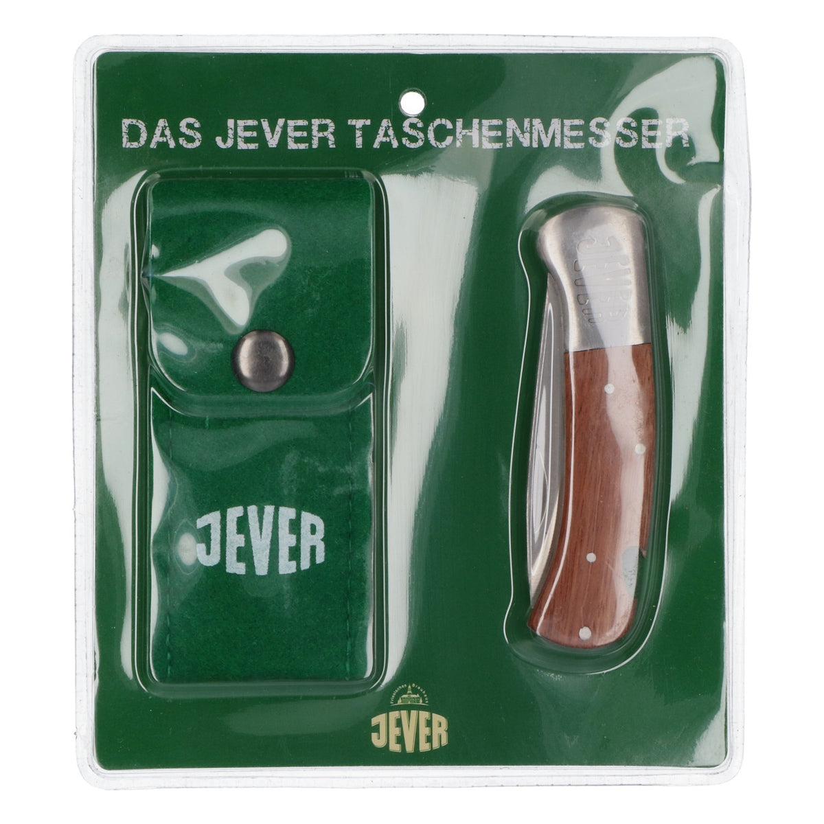 Couteau de camping Jever Bier Outdor Couteau de loisirs Manche en bois avec étui – Vue 3