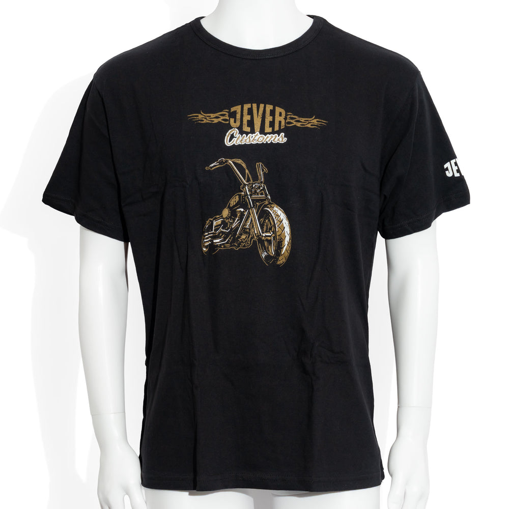 T-shirt Jever Bier, taille XL, avec moto « Customs » et logo noir et doré