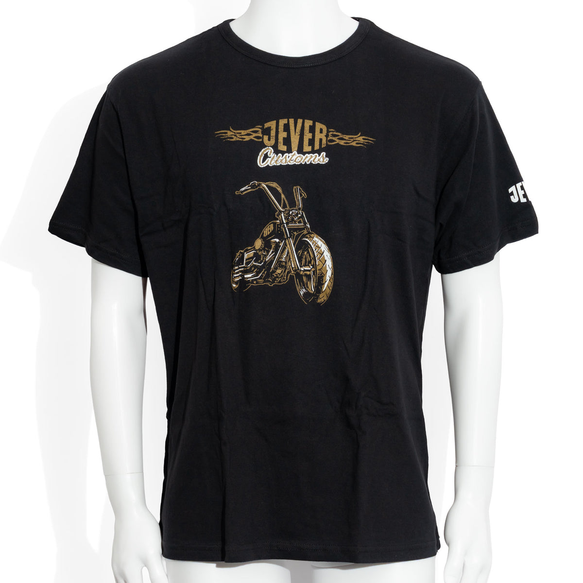 T-shirt Jever Bier, taille XL, avec moto « Customs » et logo noir et doré