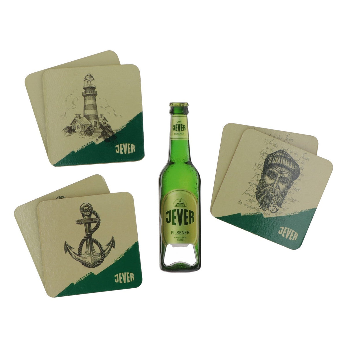 Ensemble Jever Beer Bar composé de verres à bière, d'un set d'ouvre-bouteilles et de sous-bocks – Vue 4