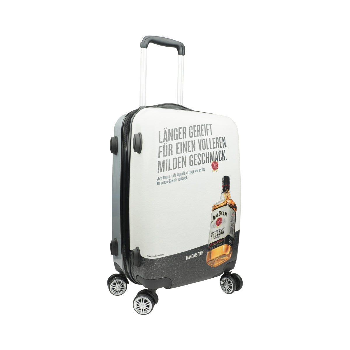 Valise à roulettes Jim Beam Whiskey Bagage à main Sac à roulettes Logo Voyage – Vue 6