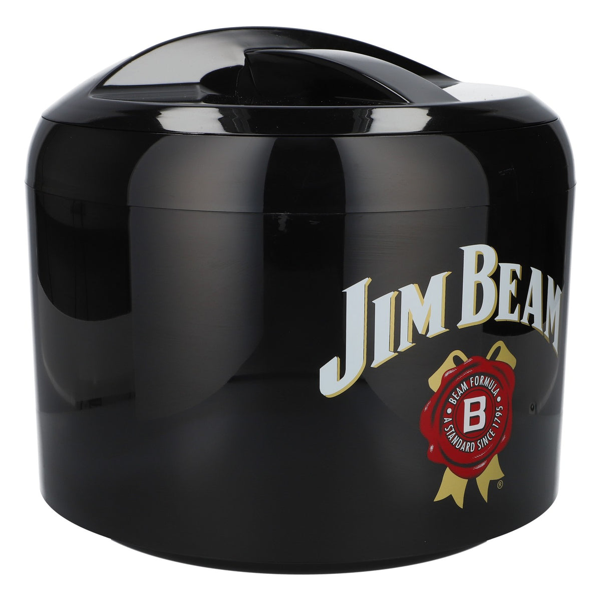 Jim Beam Whisky Refroidisseur en acrylique Bac à glaçons Glacière Icecube Rond Noir – Vue 2