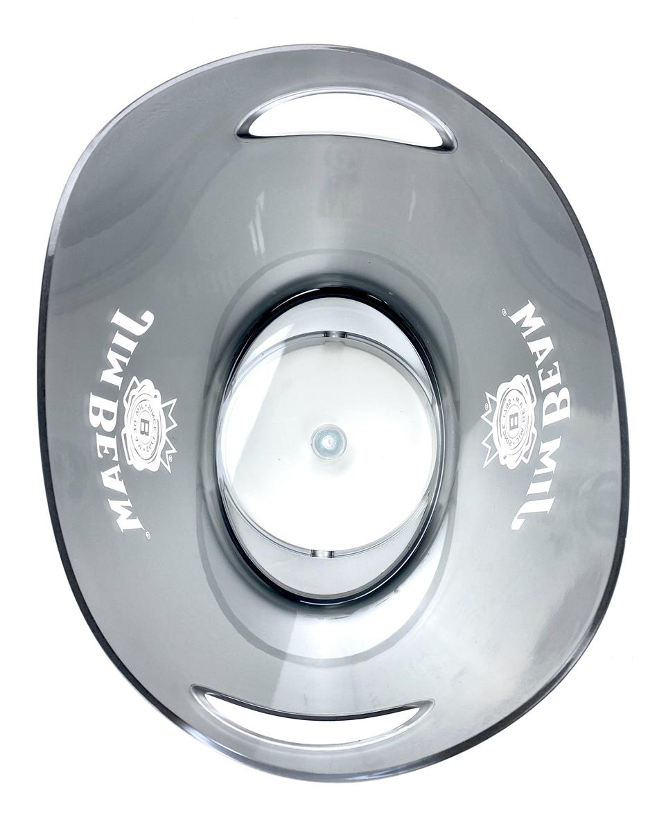 Jim Beam Whisky Refroidisseur de bouteille Bac à glaçons Argent simple sans LED – Vue 4