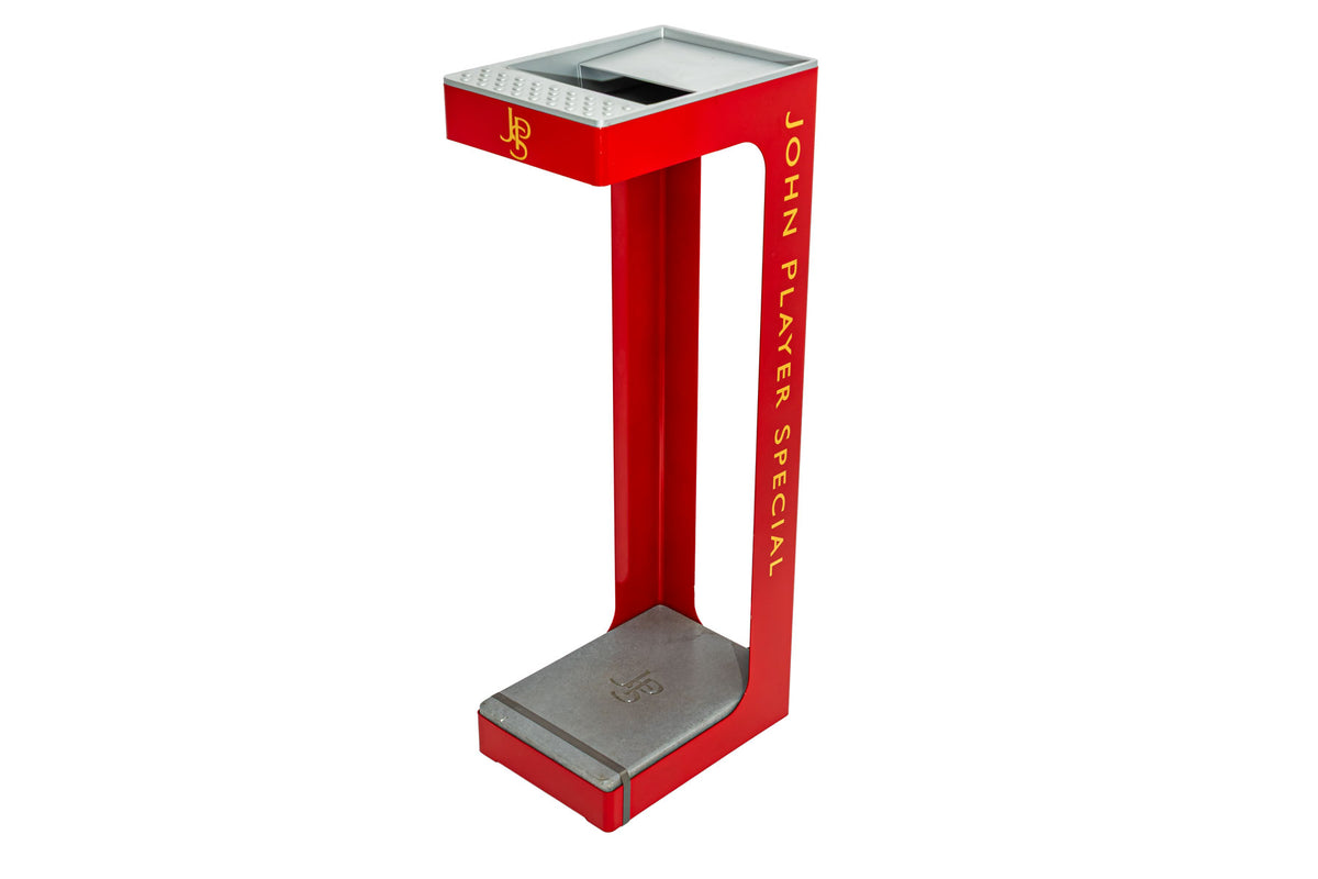 Cendrier sur pied John Player Cendrier extérieur en métal rouge – Vue 3