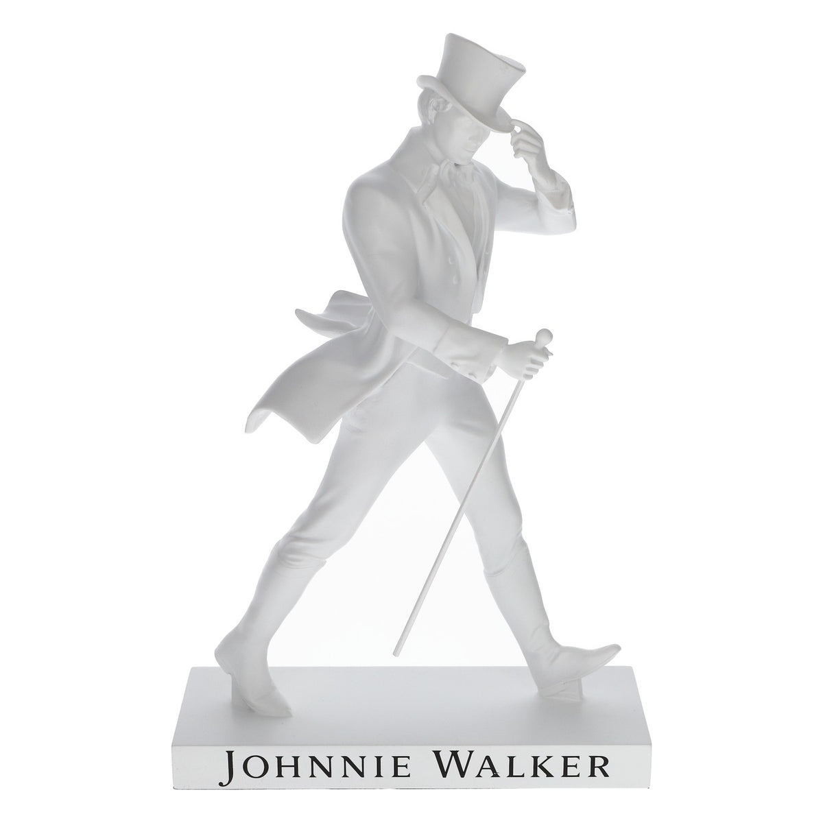Statue Johnnie Walker Whisky Walking Man blanche 35 cm