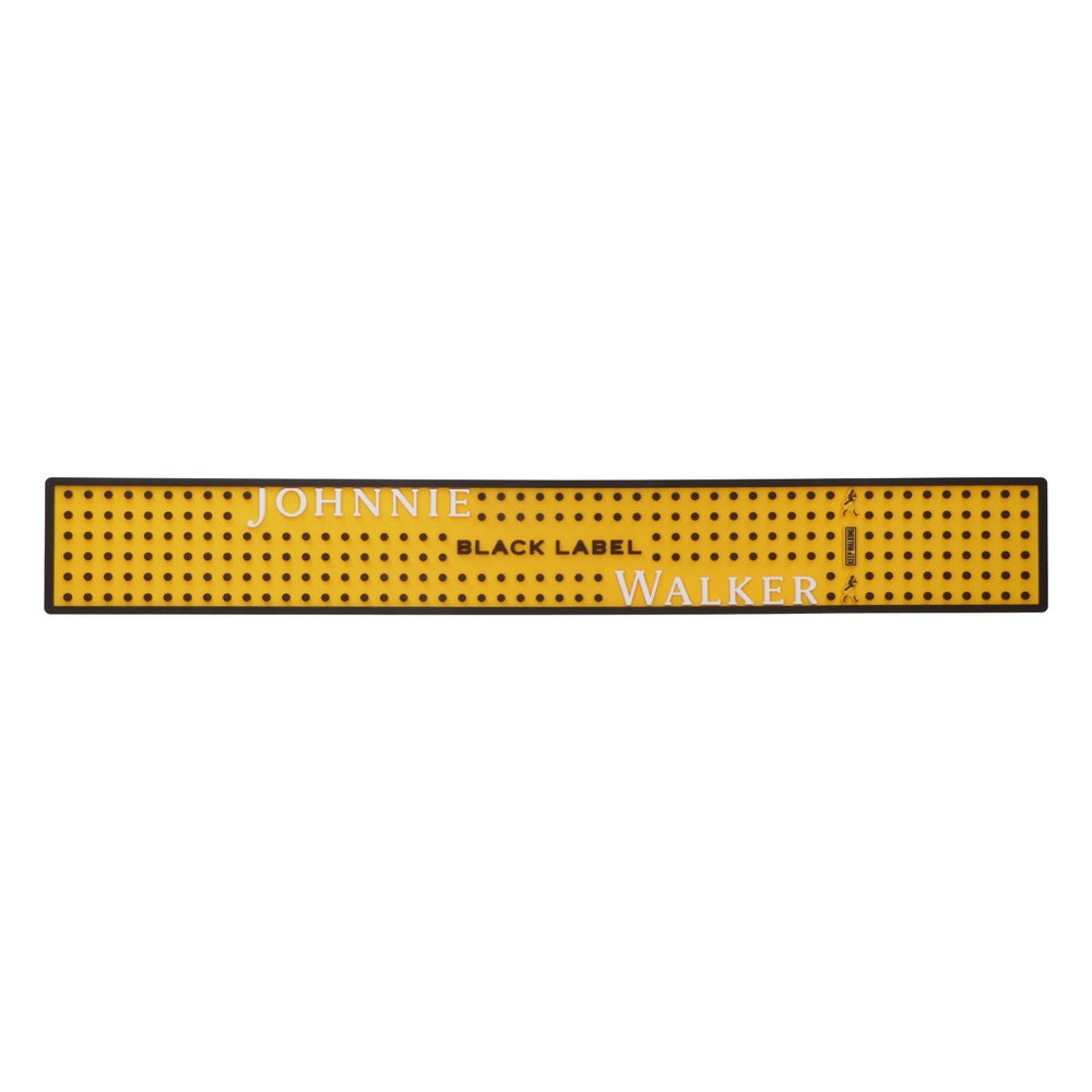 Johnnie Walker Whisky Tapis de bar Tapis égouttoir Accessoires de bar Noir/ Jaune