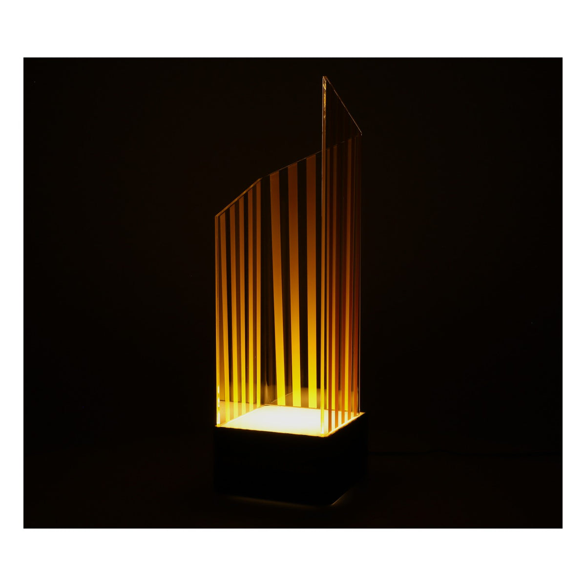 Enseigne lumineuse LED Johnnie Walker Whisky Glorifier Noir/Orange avec bloc d'alimentation