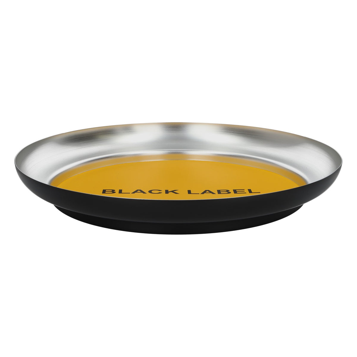 Plateau à whisky Johnnie Walker Plateau de service Entièrement métallique Black Label jaune – Vue 3