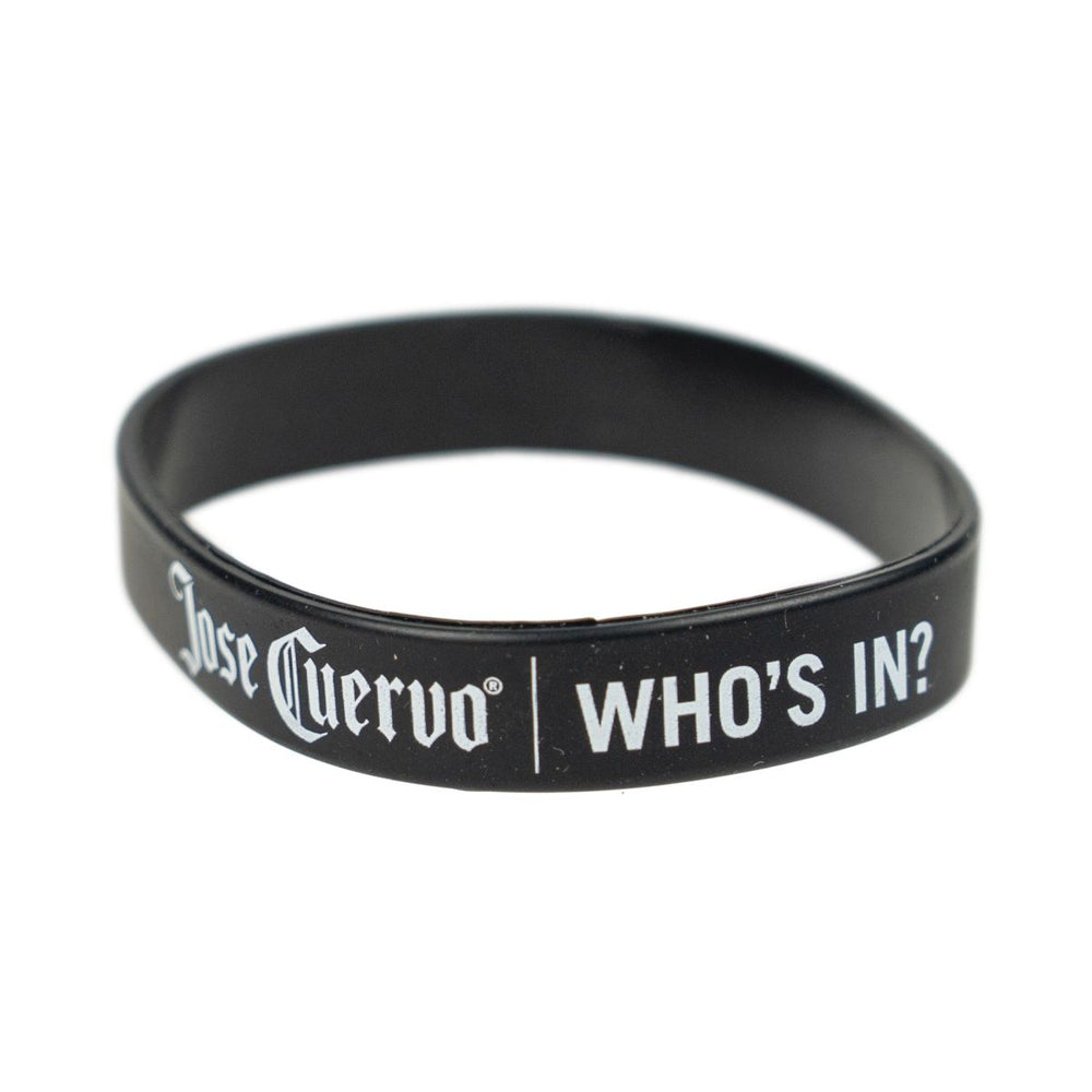 Bracelet Jose Cuervo en caoutchouc noir Who's In ? Bracelet en silicone Accessoire pour poignet