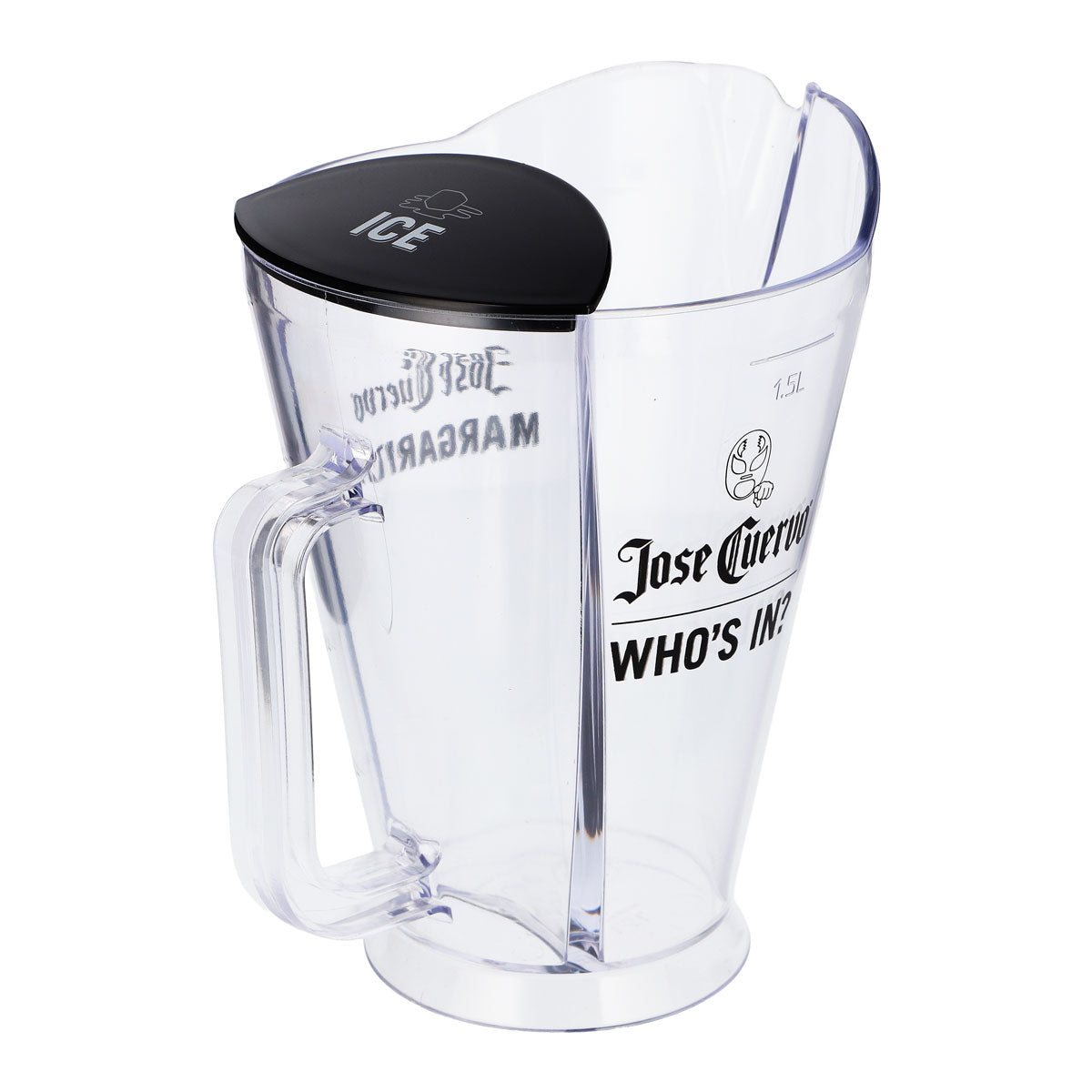 Verre à tequila Jose Cuervo 1,5 L avec compartiment à glaçons, pichet en plastique, carafe à eau – Vue 3