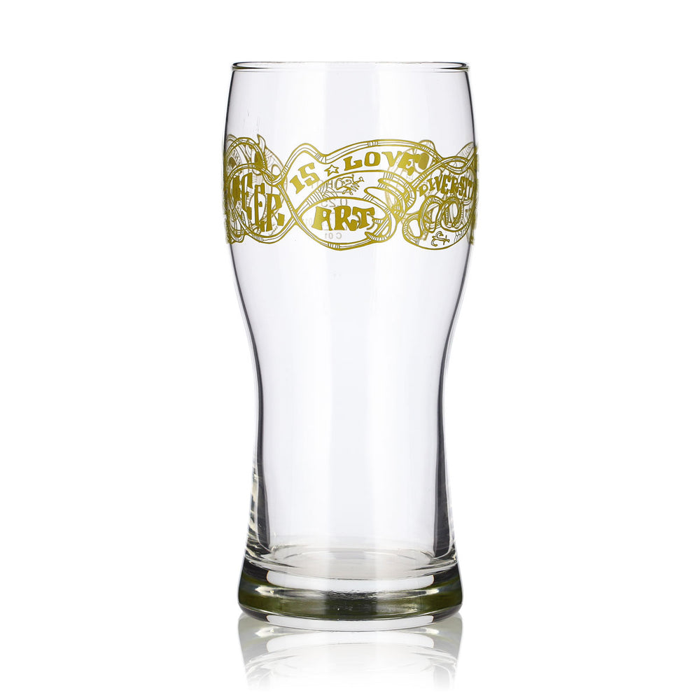 Verre à bière Kehrwieder, 0,25 l, gobelet, couleur crème, logo vert imprimé, verre à bière Willibecher