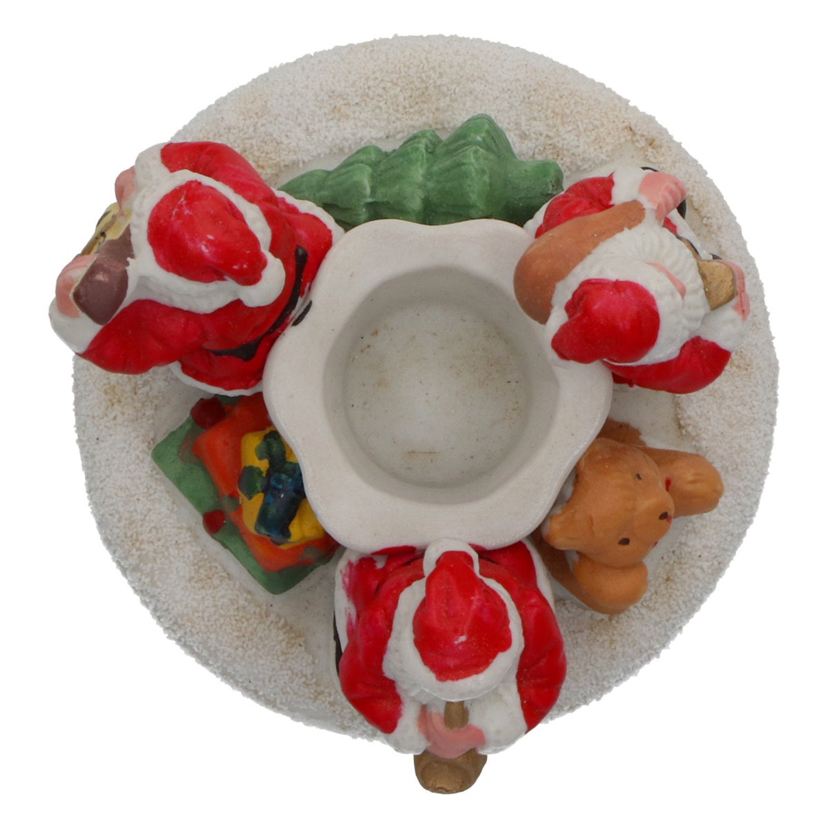 Bougeoirs en céramique : Pères Noël, musiciens, décorations de l'Avent, neige – Vue 4