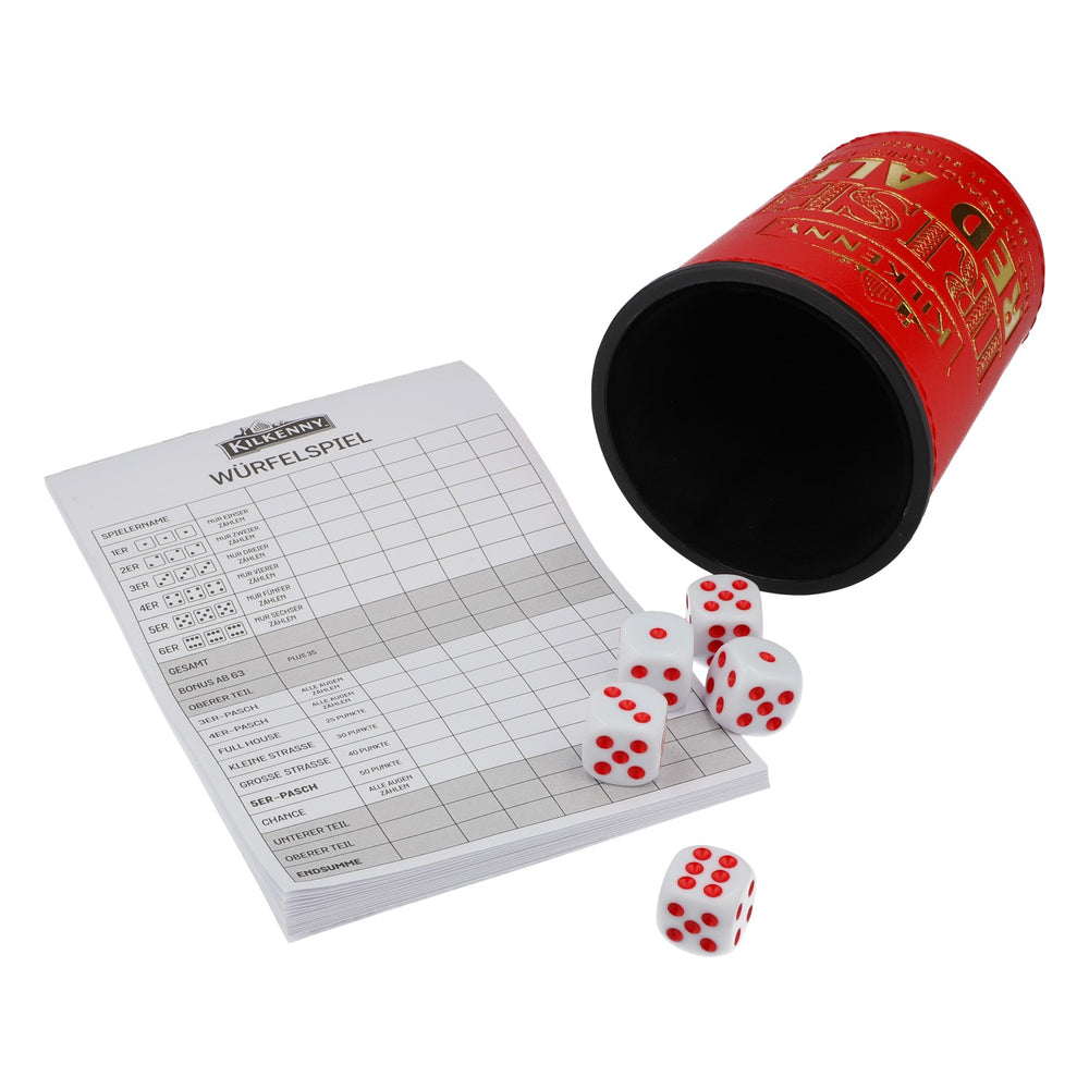 Jeu de dés Kilkenny Beer Jeu de société Gobelet à dés avec 5 dés