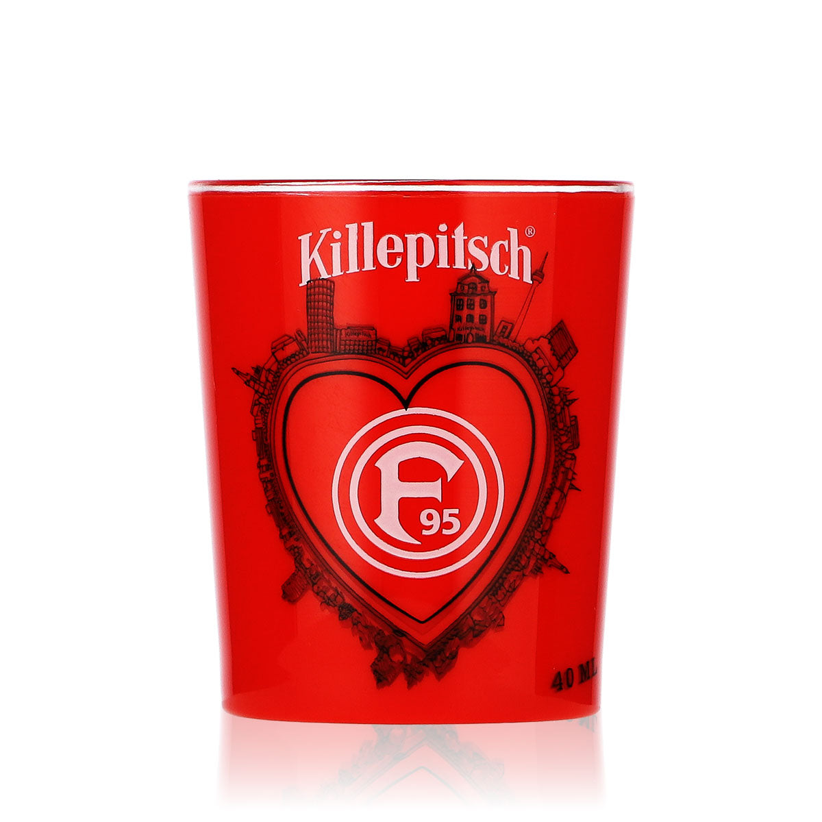 Verre à liqueur Killepitsch Stamper 4 cl Verre à schnaps Fortuna Düsseldorf Acrylique