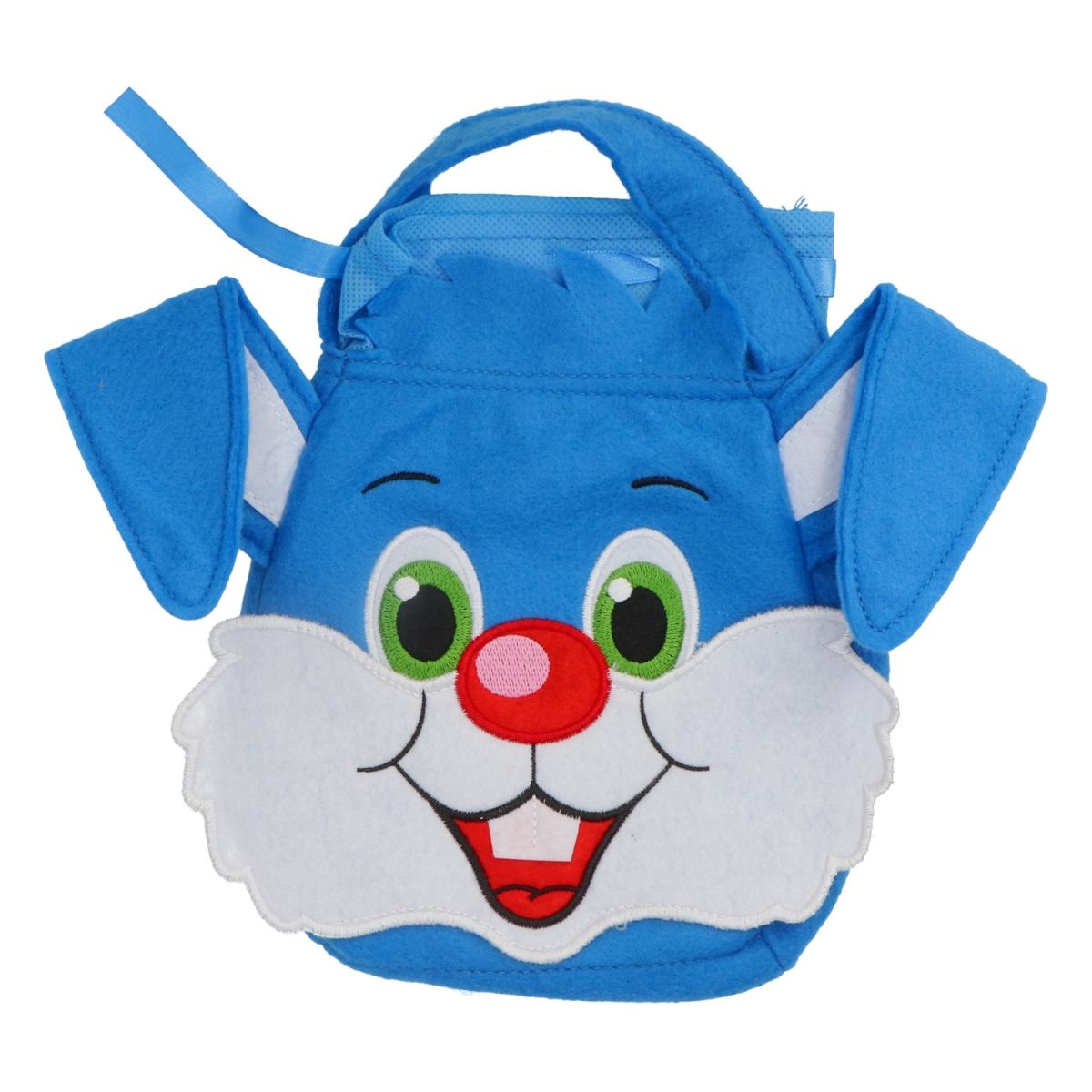Sac à main en feutre pour enfants Kinder Schokolade, lapin de Pâques bleu, pour garçons