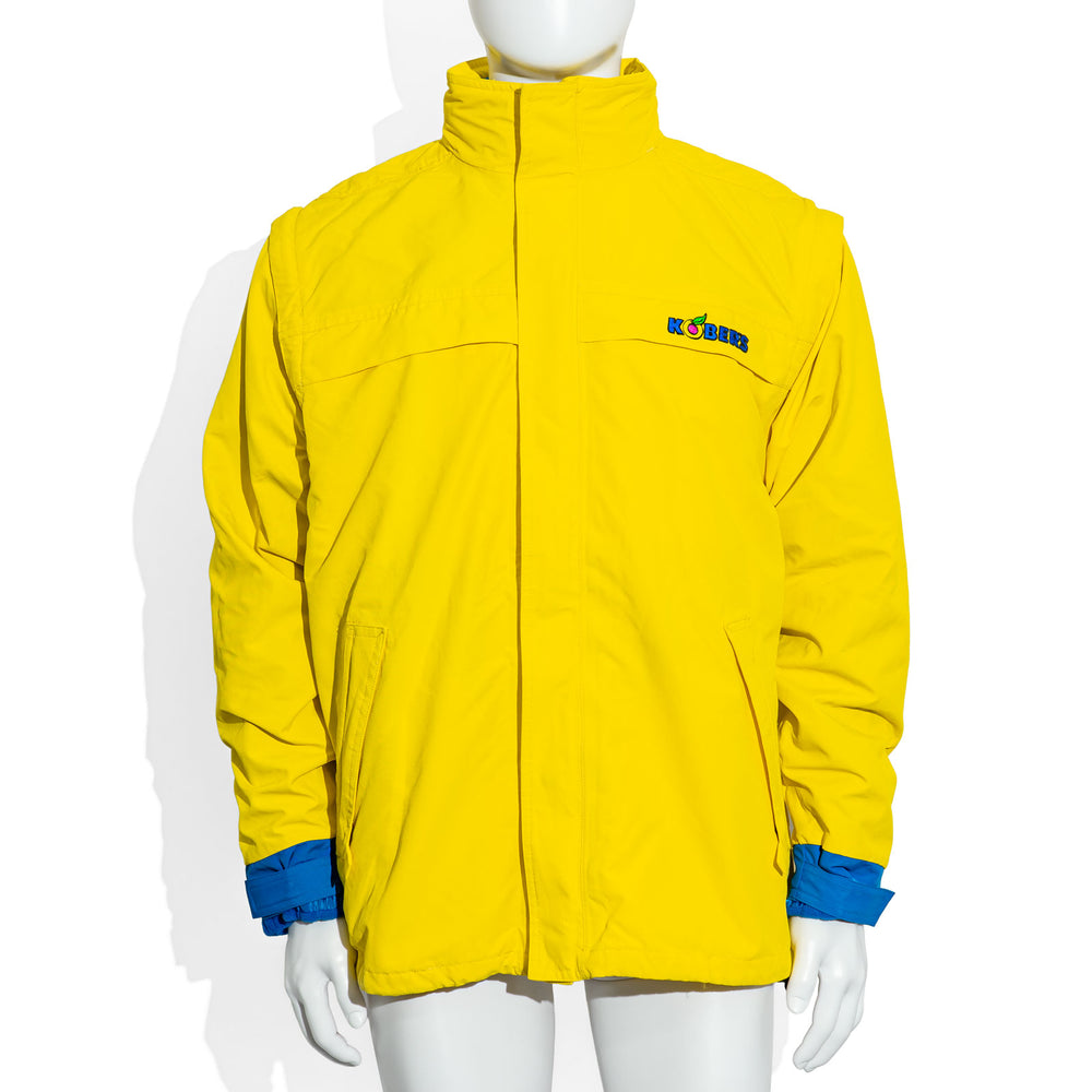 Veste d'hiver Kobers Likör, taille XL, jaune/bleu, avec veste intérieure amovible
