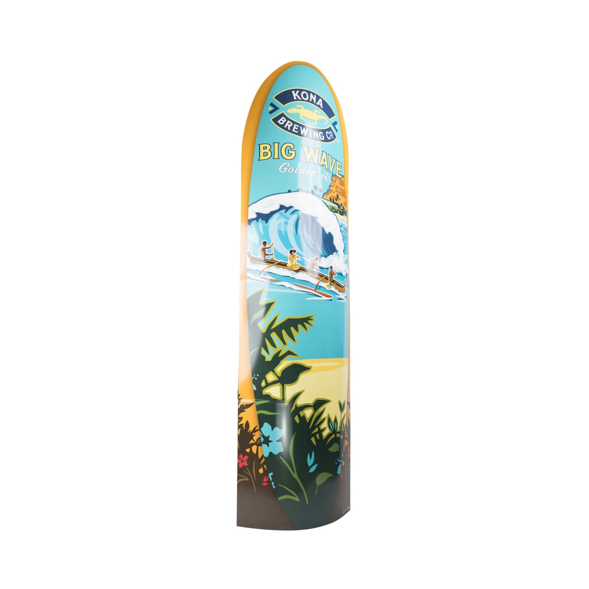 Présentoir à bière Kona 1,85 x 0,56 m en forme de planche de surf en carton « Beach » – Vue 2