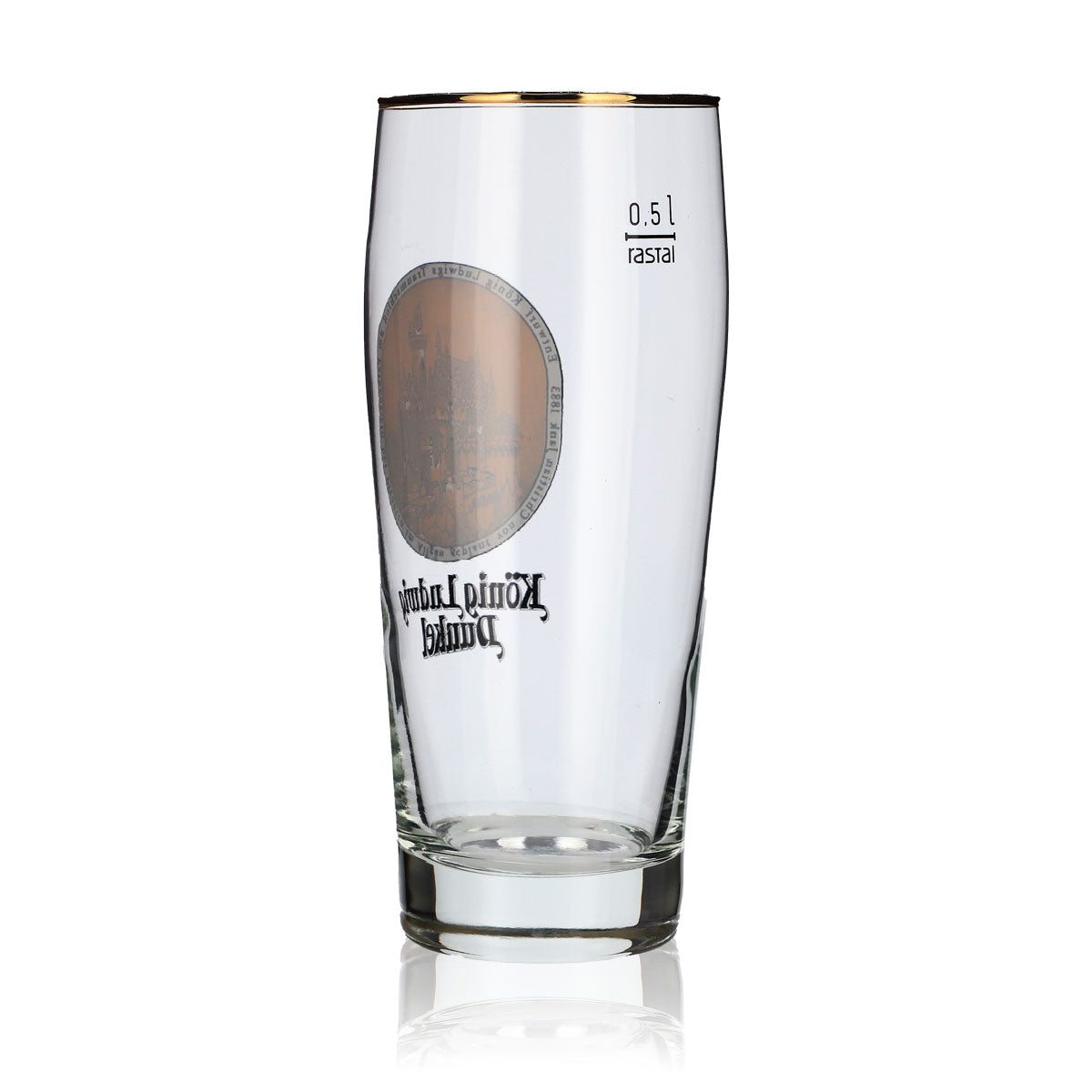 Verre König Ludwig 0,5 l bière brune Willi Becher Verres de collection Château de rêve – Vue 3