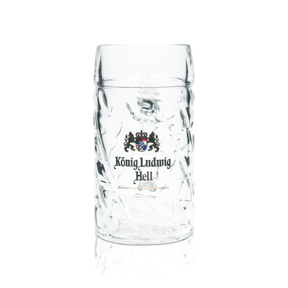Verre à bière König Ludwig 1 litre, chope à anse, verres à bière Wiesn Munich