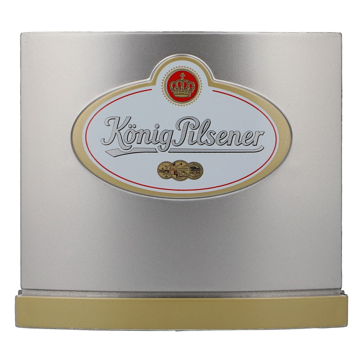 Présentoir de table pour bière König Pilsener, porte-menu, argenté, neuf, en plastique – Vue 2