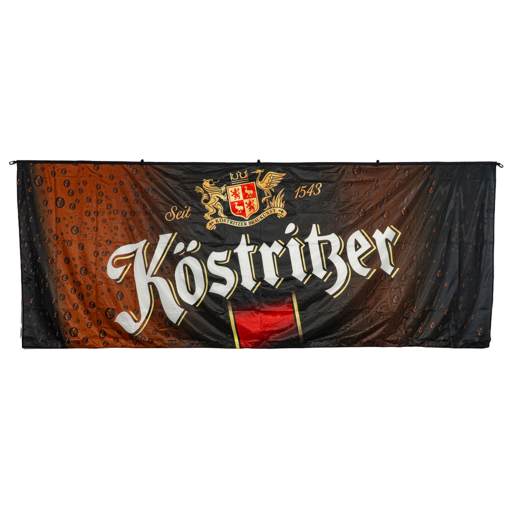 Drapeau en polyester « Köstritzer » (verre à bière) 150 x 400 cm