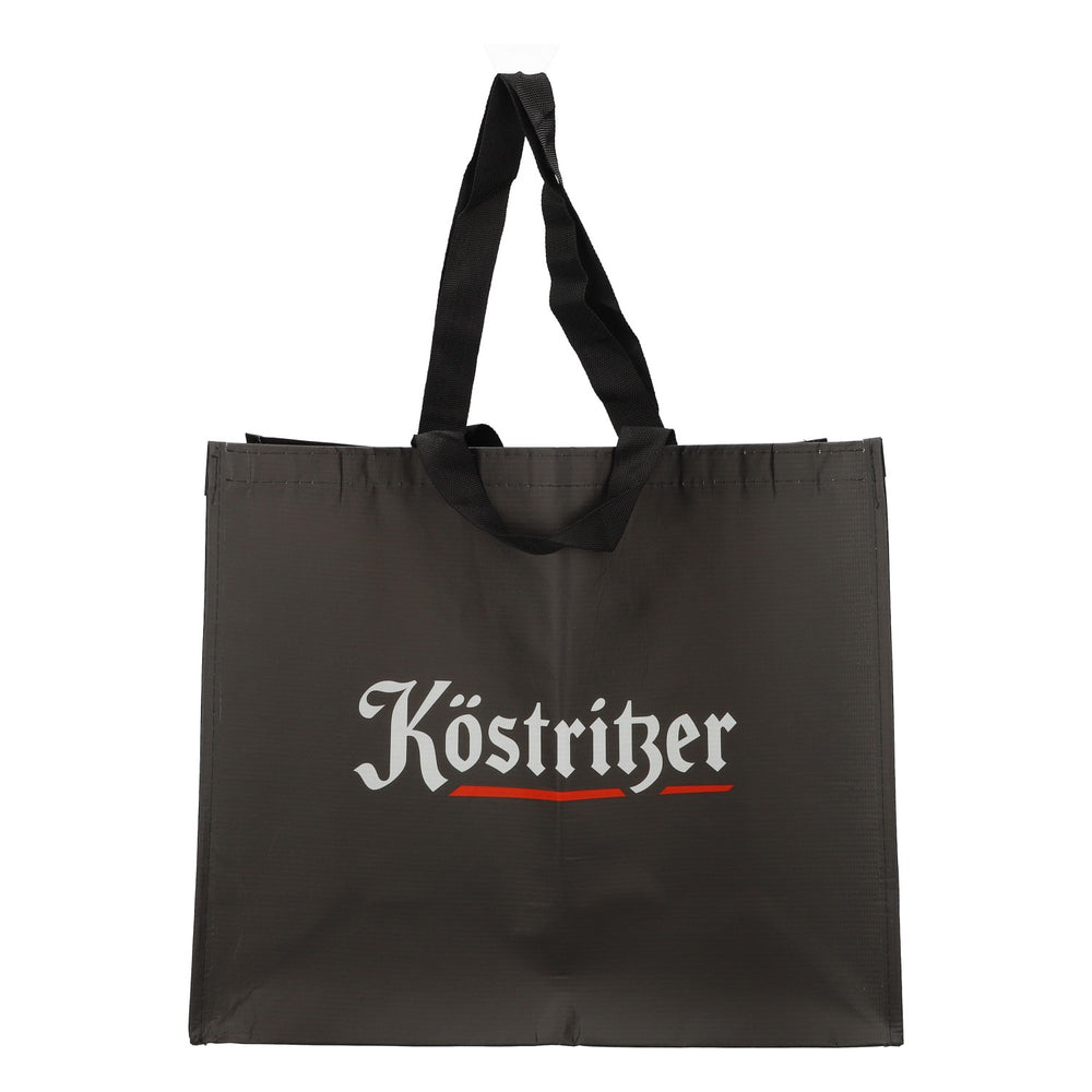 Sac de transport Köstritzer XXL pour bière, sac de courses noir, article pour fans, robuste
