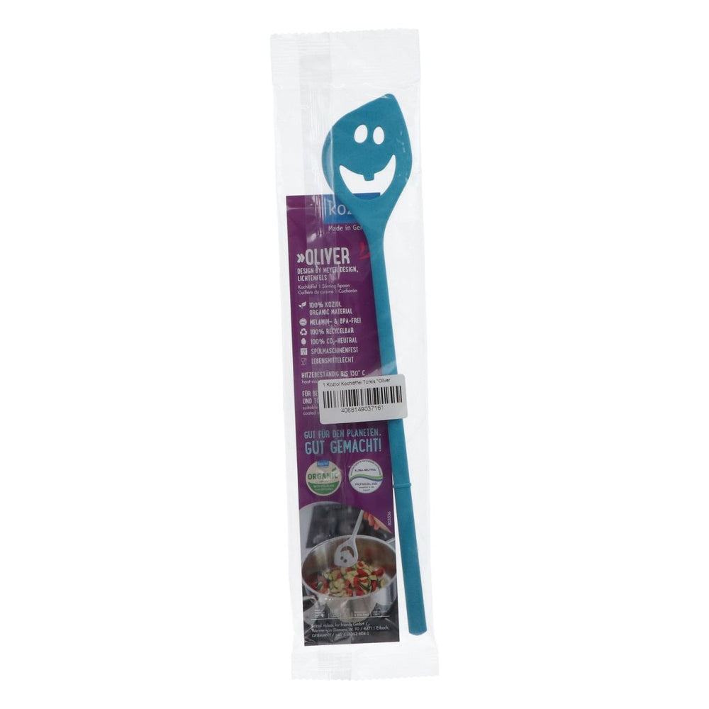 Cuillère de cuisine Koziol Oliver turquoise Lavable au lave-vaisselle Résistante à la chaleur