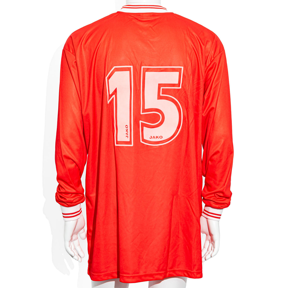T-shirt de sport Kraft Jako à manches longues, taille XXL, numéro 15 dans le dos, rouge – Vue 3