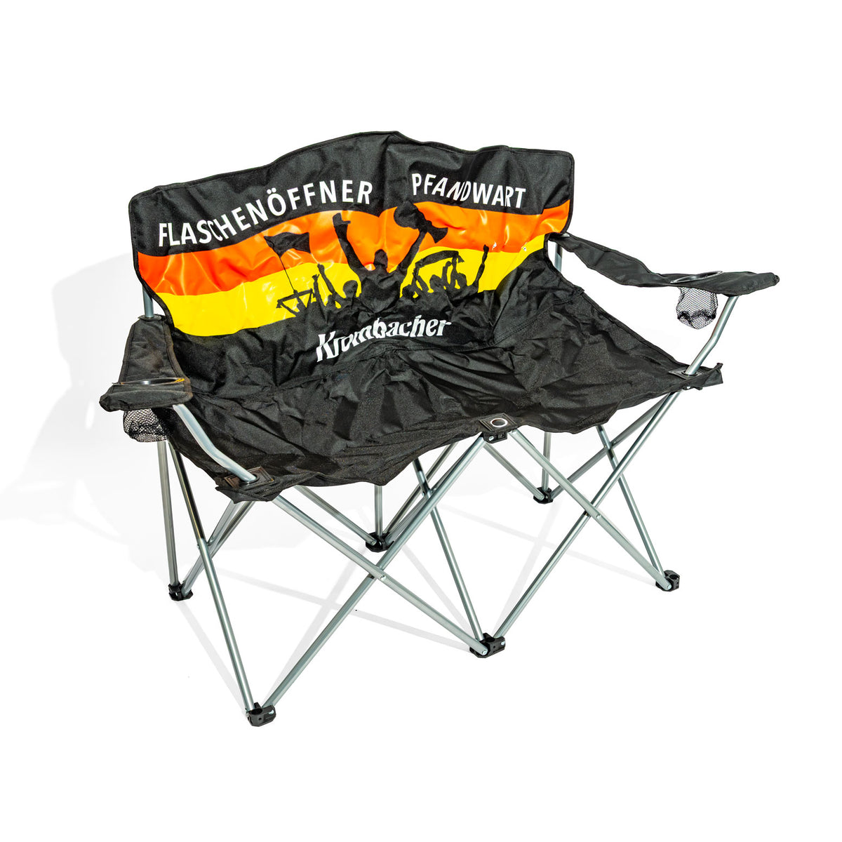 Chaise de camping pliante Double Krombacher Bier Allemagne Fan avec housse