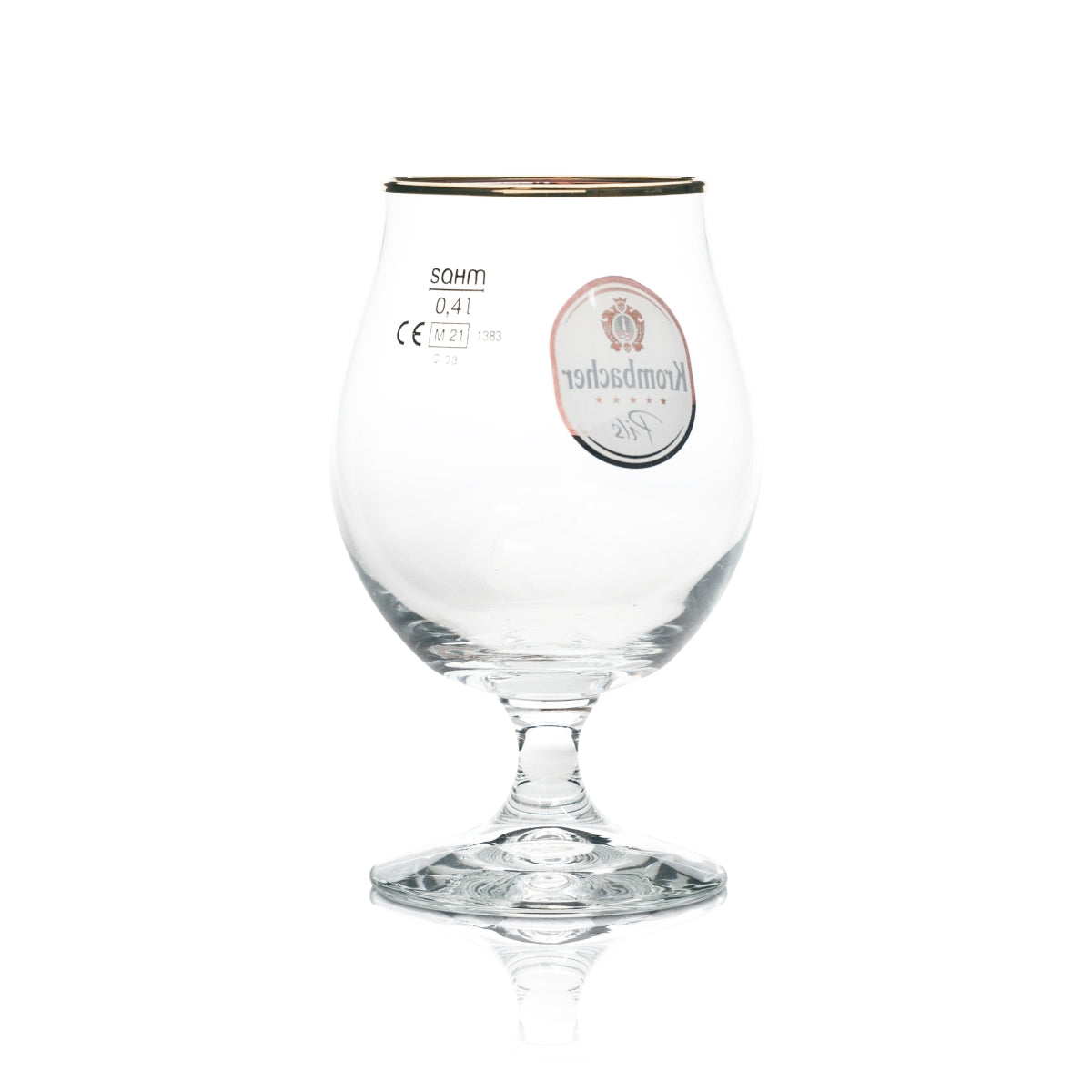 Verre à bière Krombacher 0,4 l Verres à bord doré Bruxelles Ballon Tulipe Coupe – Vue 2
