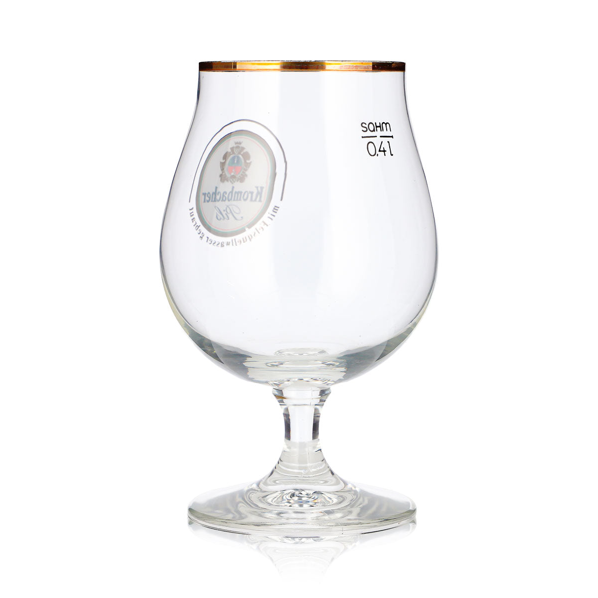 Verre à bière Krombacher 0,4 l, forme tulipe, Krombacher Pils, bord doré, verre à bière en forme de coupe – Vue 4
